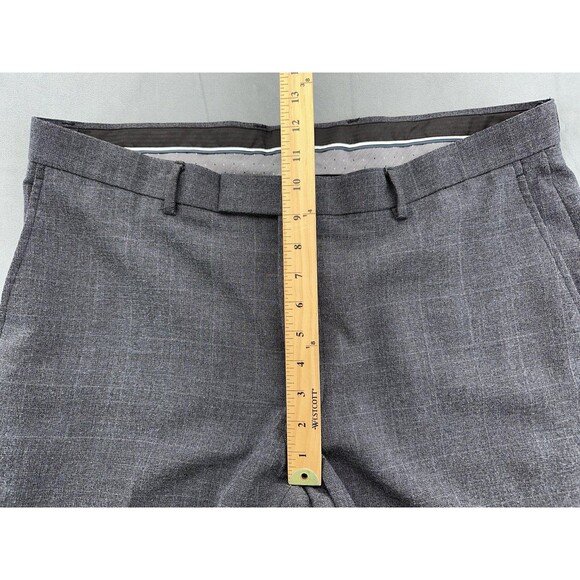 Perry Ellis Portfolio Pants Mens 38x30 Gray Dress Slacks Polyester Blend Classic - Picture 10 of 11